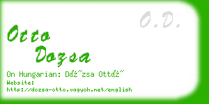 otto dozsa business card